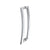 CRL 12" Polished Stainless Curved Glass Door Pull (Back-to-Back)