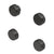 CRL Matte Black Round Mirror Clips Set for Glass Mirror Mounting