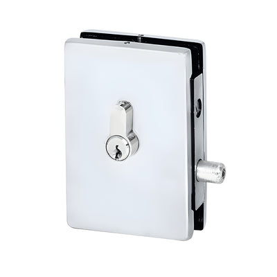 CRL EUR Series Satin Anodized Center Patch Lock for Glass Doors