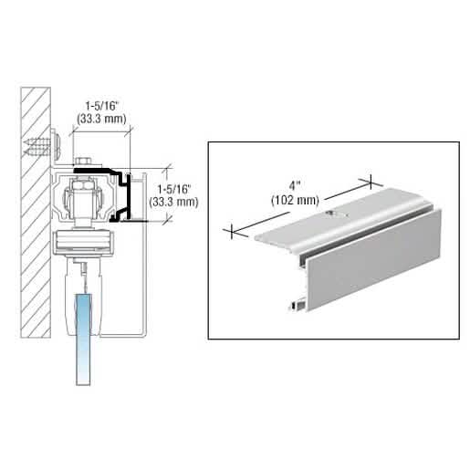 "CRL50 Series Track Cover Spacer - Durable, precision-fit spacer for smooth sliding doors.