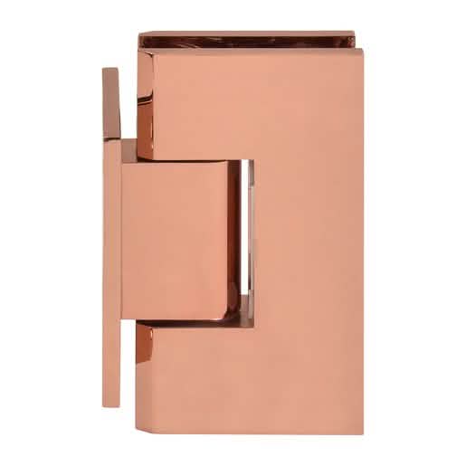 "CRL Rose Gold Vienna 074 Series Wall Mount Short Back Plate Hinge - Luxe Bathroom Hardwar