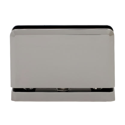 SRPPH01GM gun metal brass beveled Senior Prima glass pivot hinge for 1/2 in (12 mm) doors, head & sill mount