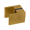 SDK180VBR back-to-back square paddle knob in vintage brass for frameless glass shower doors