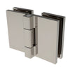 Polished chrome Como glass-to-glass shower hinge C0M180CH, concealed square profile for 8-10mm frameless doors