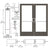 CRL-U.S. 400 Geared Hinge Pair for Entrance Doors-Black Alum Bronze