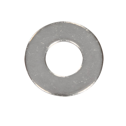 Stainless steel flat washer (FW3878S), round with center hole, fits 0.406" ID standoffs.