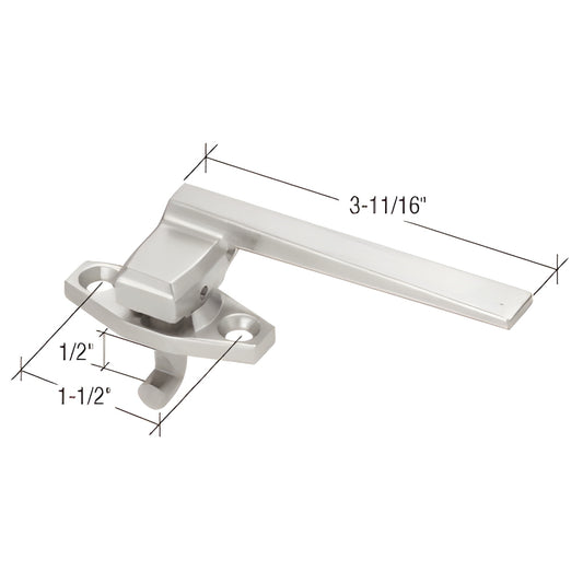 CRL WH25911R clear anodized locking handle for in-swing windows with concealed pawl, 3-11/16" lever