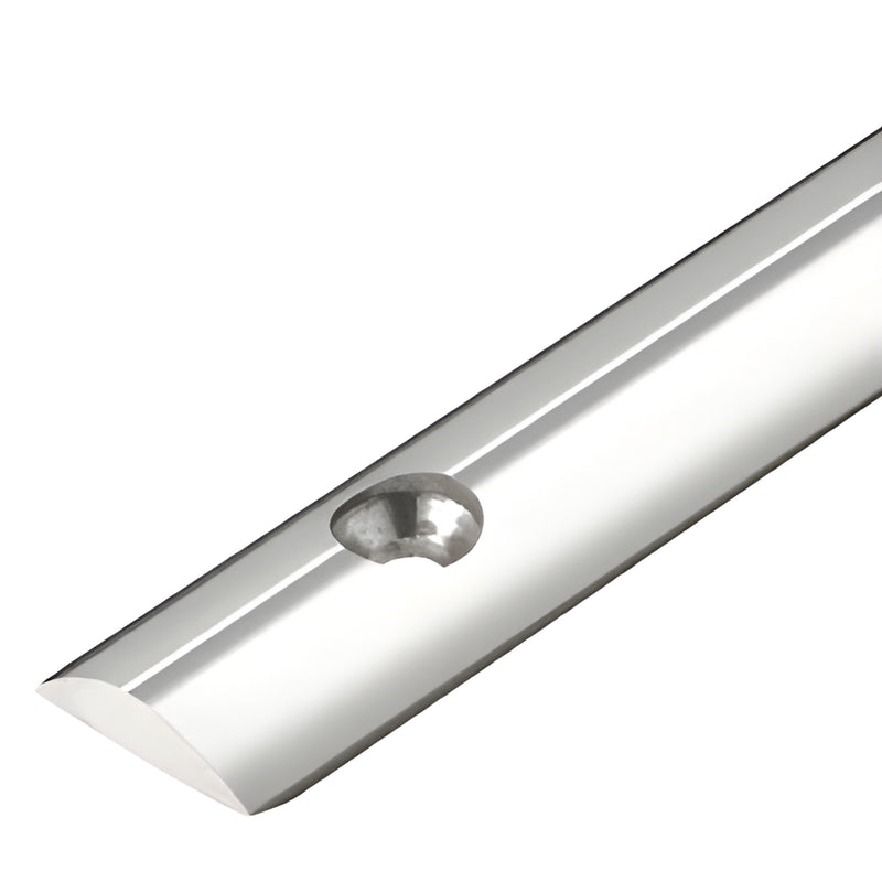 CRL GSDH130PS polished 304 stainless steel 118in bottom track with countersunk pre-drilled hole (for sliding glass doors)