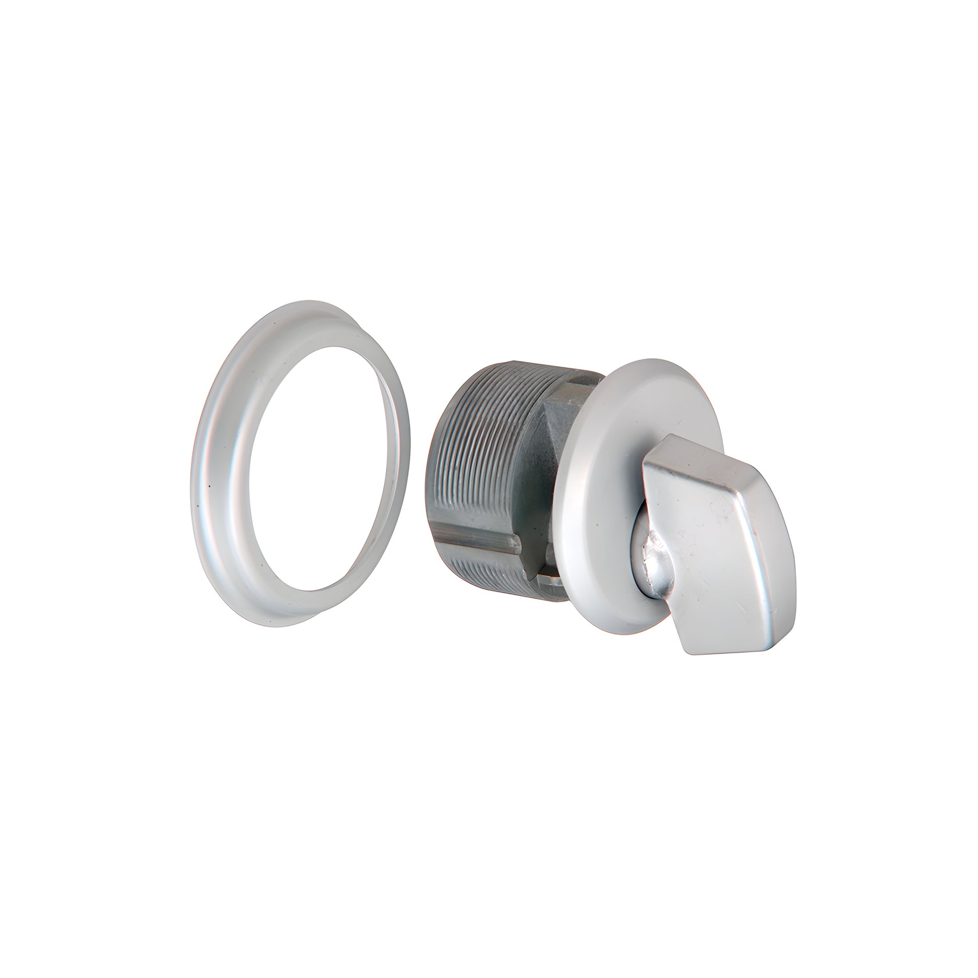 CRL DL2172A mortise thumbturn cylinder - 5 pin diecast zinc body with aluminum trim ring, 1" length.