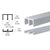 CRL Gray Plastic Replacement Track for 1/2" Sliding Panels