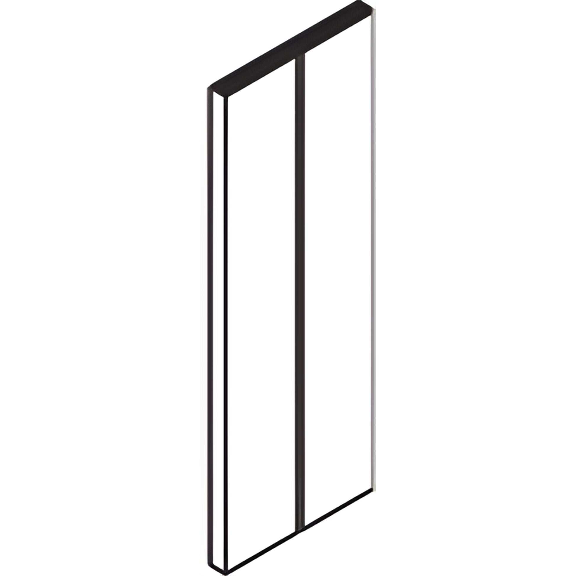 WB601 mill-finish extruded aluminum mullion/profile section - slim vertical rectangular frame hardware
