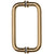 CRL French Gold 8" Solid Brass Back-to-Back Door Pull Handles 3/4"