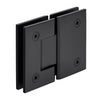GEN180MBL matte black 180 glass-to-glass brass shower hinge, square profile, fits 8-12 mm tempered glass