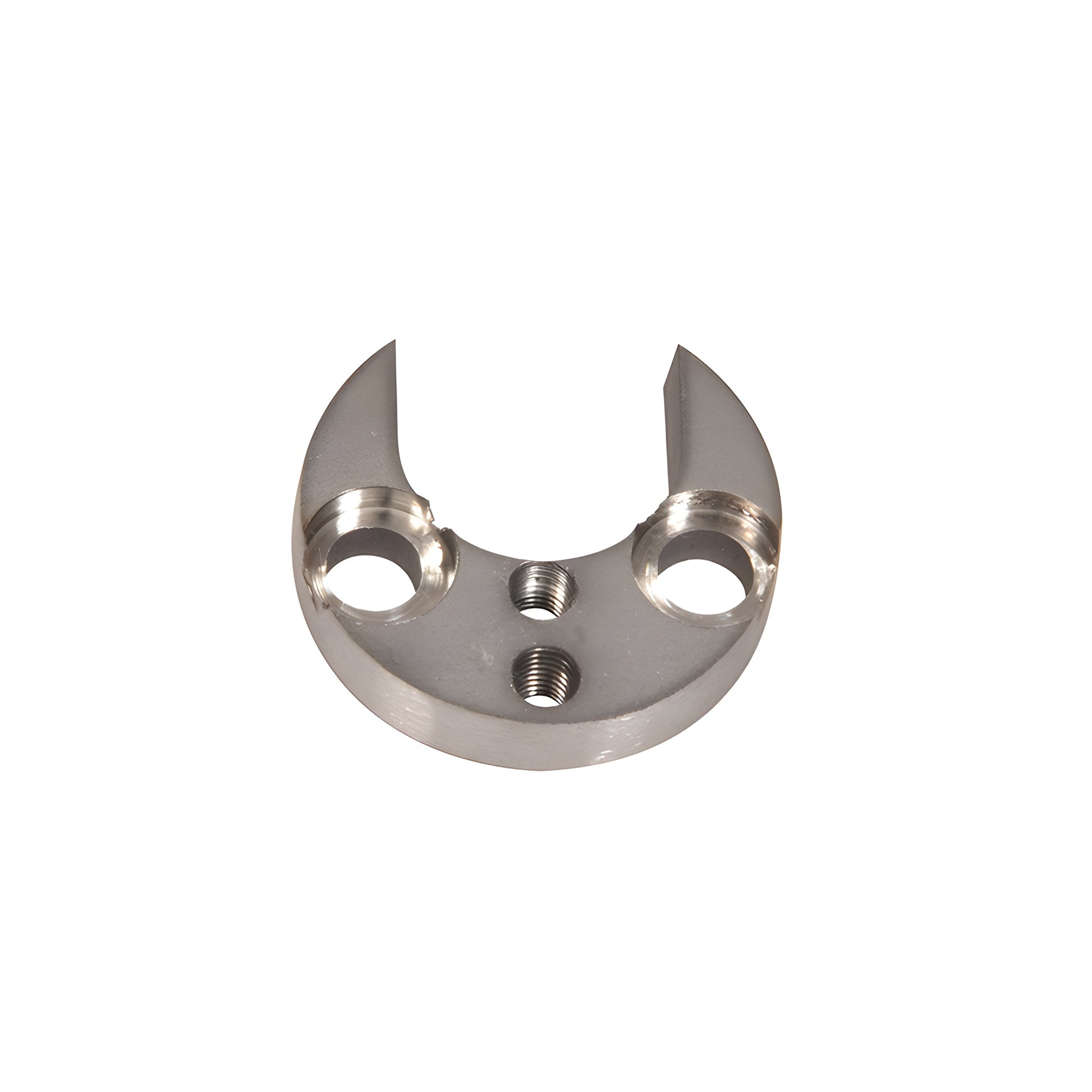 LLPACA1 adaptor (LLPACA1ADT2) - nickel crescent rim-cylinder piece with two large openings and two threaded holes