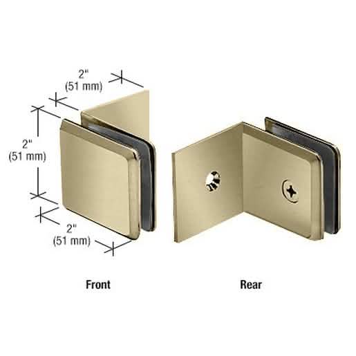 CRL Brushed Bronze Fixed Panel Clamp with Large Leg - Elegant Beveled Design for Secure Fi