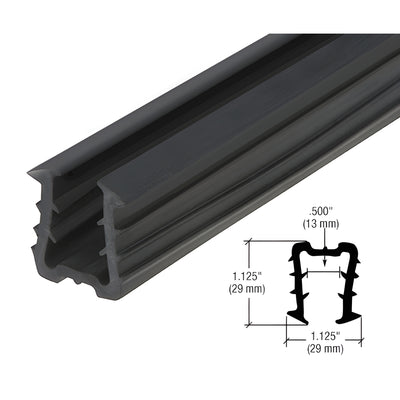 CRL Black Rubber Cap Rail Insert for 1/2", 5/8" & 9/16" Glass