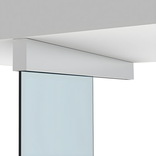 CRL70C top-hung ceiling mount kit, satin anodized track with a single tempered glass panel.
