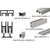 CRL Brushed Nickel Sliding Track Set D603/D602 w/ Ball-Bearing Wheels