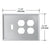 CRL Clear 2x Duplex Glass Mirror Outlet Cover Plate - Toggle