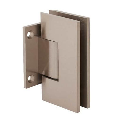 CRL Brushed Nickel Vienna 074 Wall Mount Short Back Plate Hinge - Sleek & Durable Design