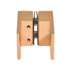 Square back-to-back paddle knob in French Gold brass for frameless shower doors, SDK180FG.