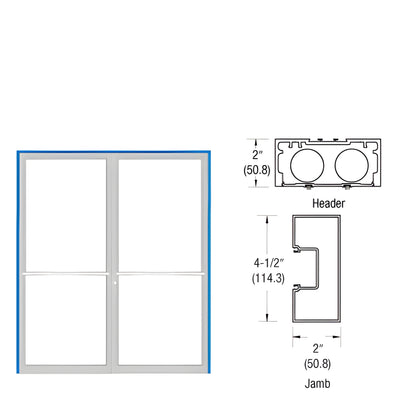 CRL-U.S. Aluminum 451 Custom Anodized Bronze/Black Double Door Frame