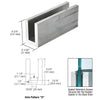 L68S10D aluminum mill-finish laminated glass base shoe channel, 118" pre-drilled, fits 11/16" laminated tempered glass.