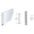 CRL 24-in Polished Stainless Steel Round Corner Post for Counter