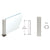 CRL PP43 Brushed Stainless 24" 1.5" Square Counter Partition Post