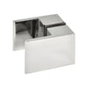 SDK180CH polished chrome back-to-back square paddle knob for frameless glass shower doors.