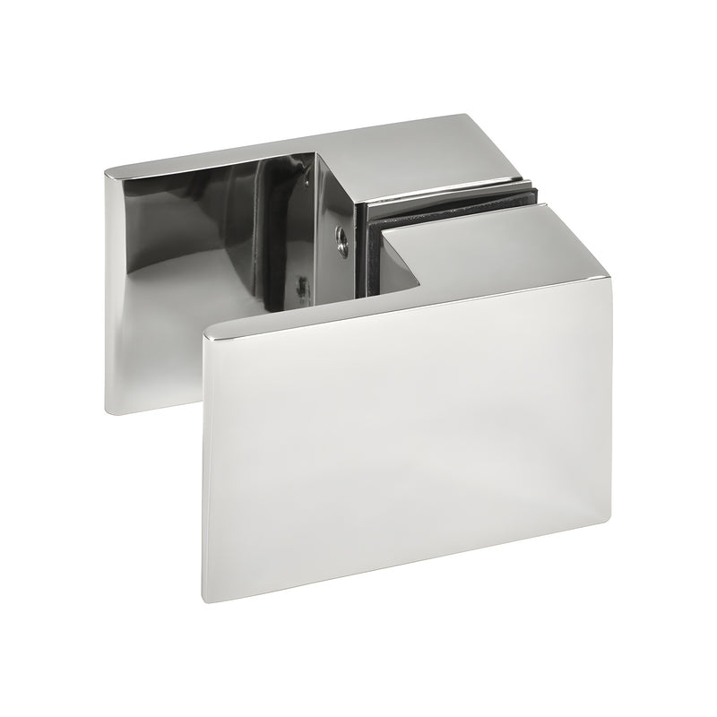 SDK180CH polished chrome back-to-back square paddle knob for frameless glass shower doors.