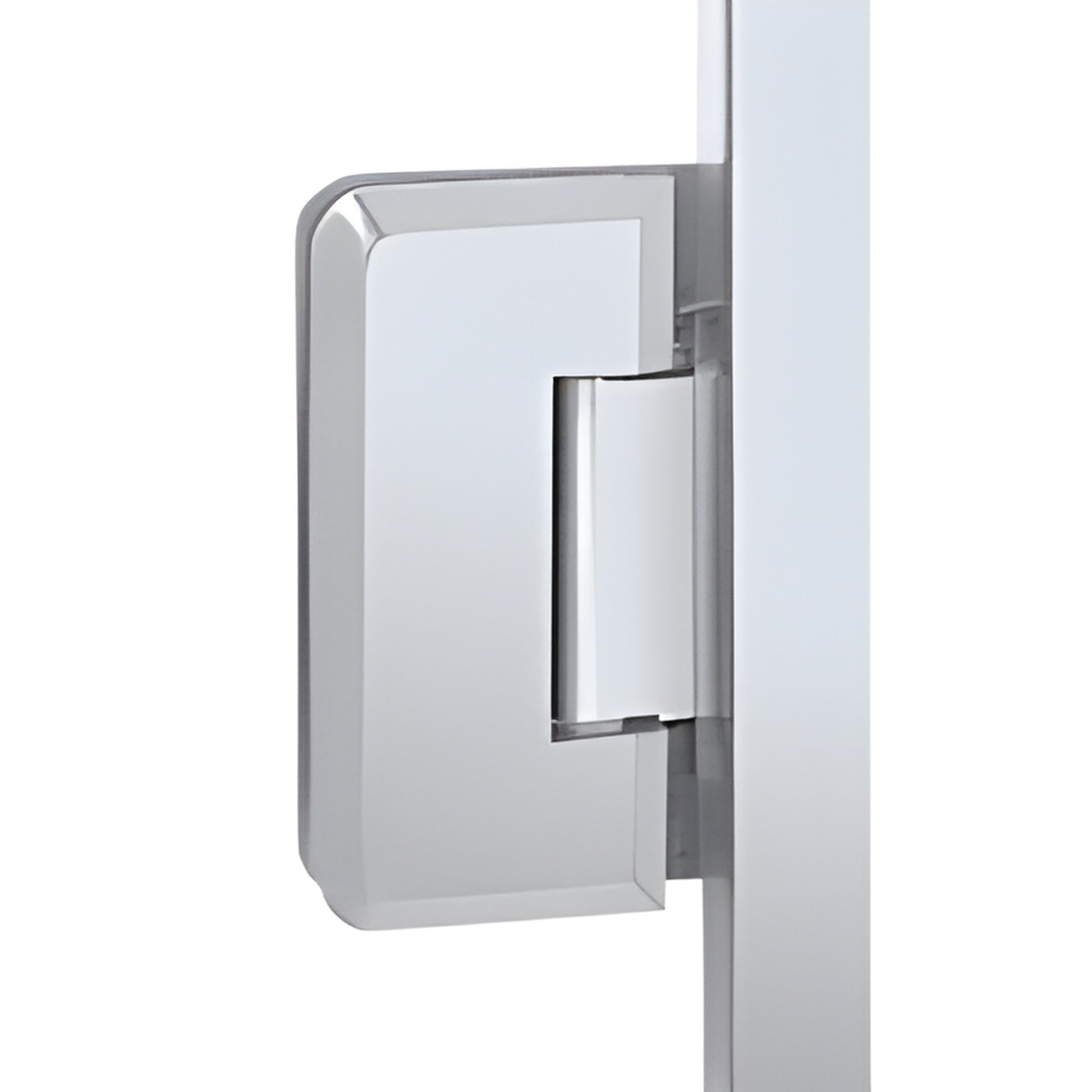 Polished chrome Pinnacle jamb-mounted shower hinge kit for 5/16-3/8" glass, 72" height (SKU P1N03372CH)