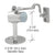 CRL Satin Chrome Floor Door Stop Heavy-Duty w/ Hook & Holder