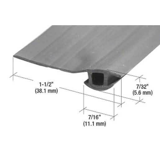 CRL Black Vinyl Bug Strip for doors, 84" length, fits 7/8" to 1-1/2" depth, insect protect