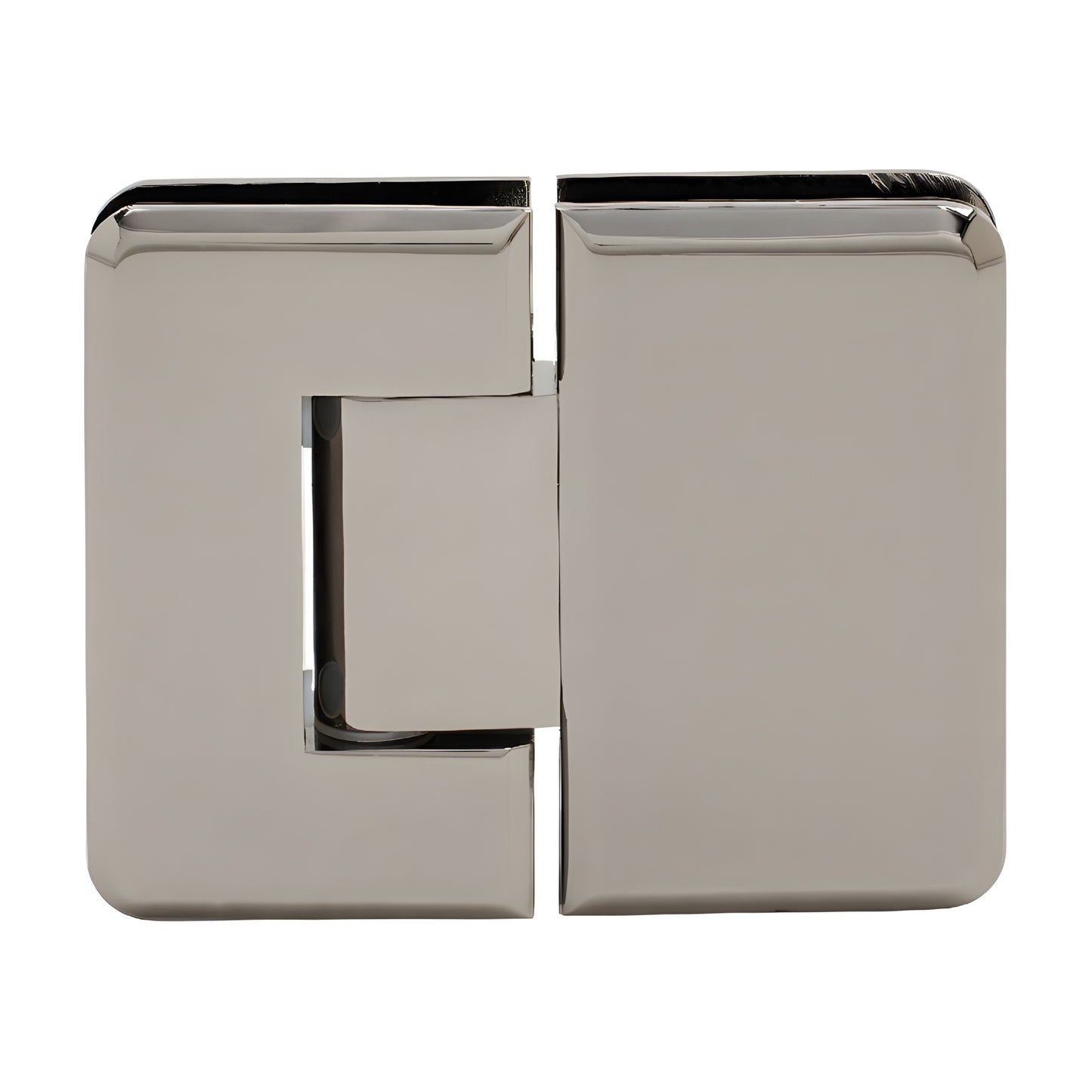 P1N180GM Pinnacle gun-metal beveled glass-to-glass hinge for frameless shower doors, 5/16-1/2 in. glass, self-centering
