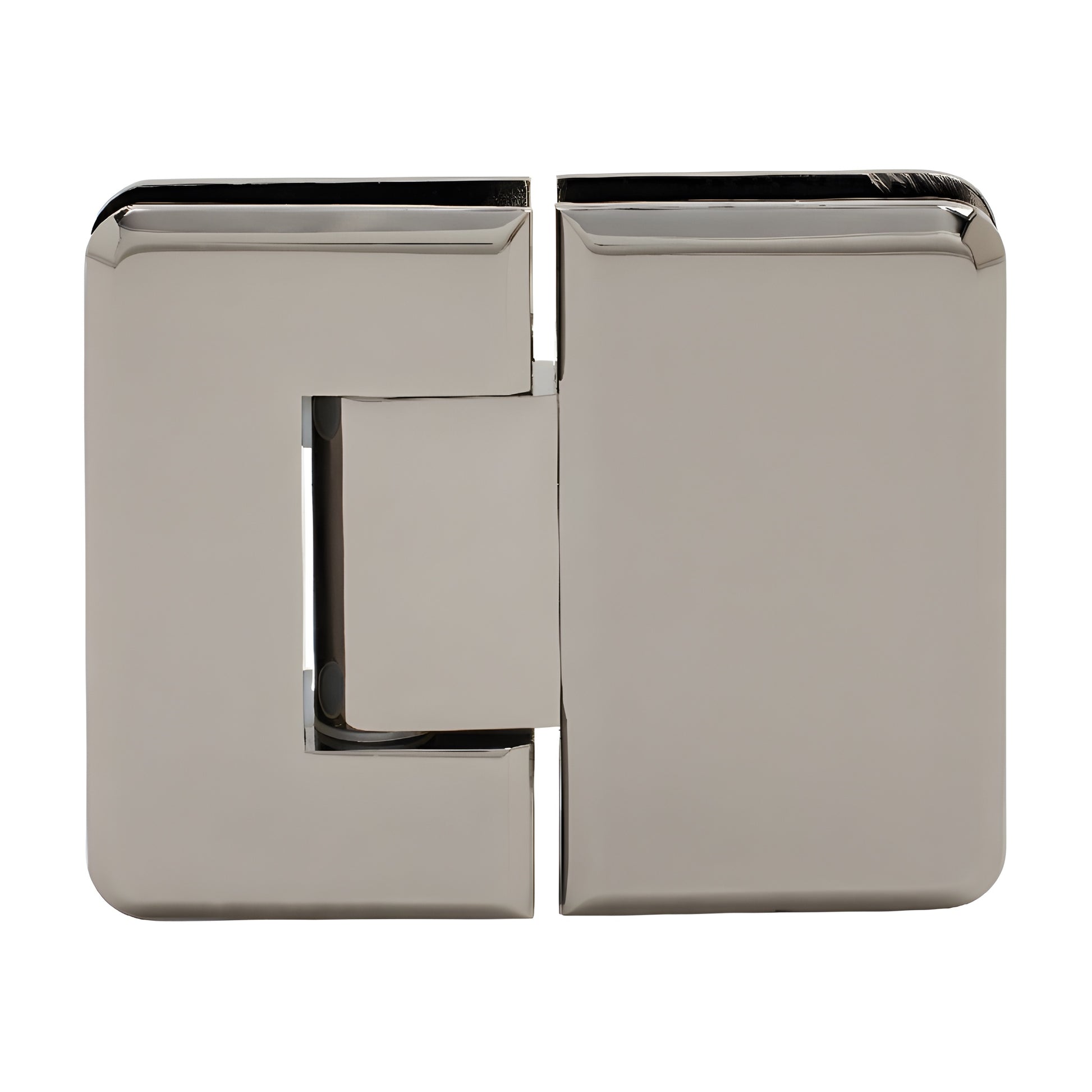 P1N180GM Pinnacle gun-metal beveled glass-to-glass hinge for frameless shower doors, 5/16-1/2 in. glass, self-centering