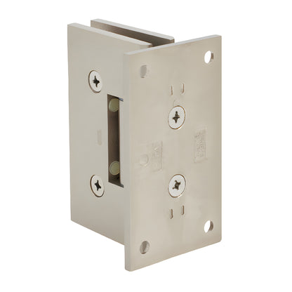 CRL Victoria VCT037BN brushed nickel solid brass frameless shower door hinge, wall-mount, self-centering.