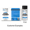 4 oz foaming glass cleaner aerosol can with black cap, customizable label 'Your Design Here' - SKU 3PLX4BLK