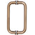 CRL 8" Dark Brushed Bronze Solid Brass Back-to-Back Door Pulls 3/4"