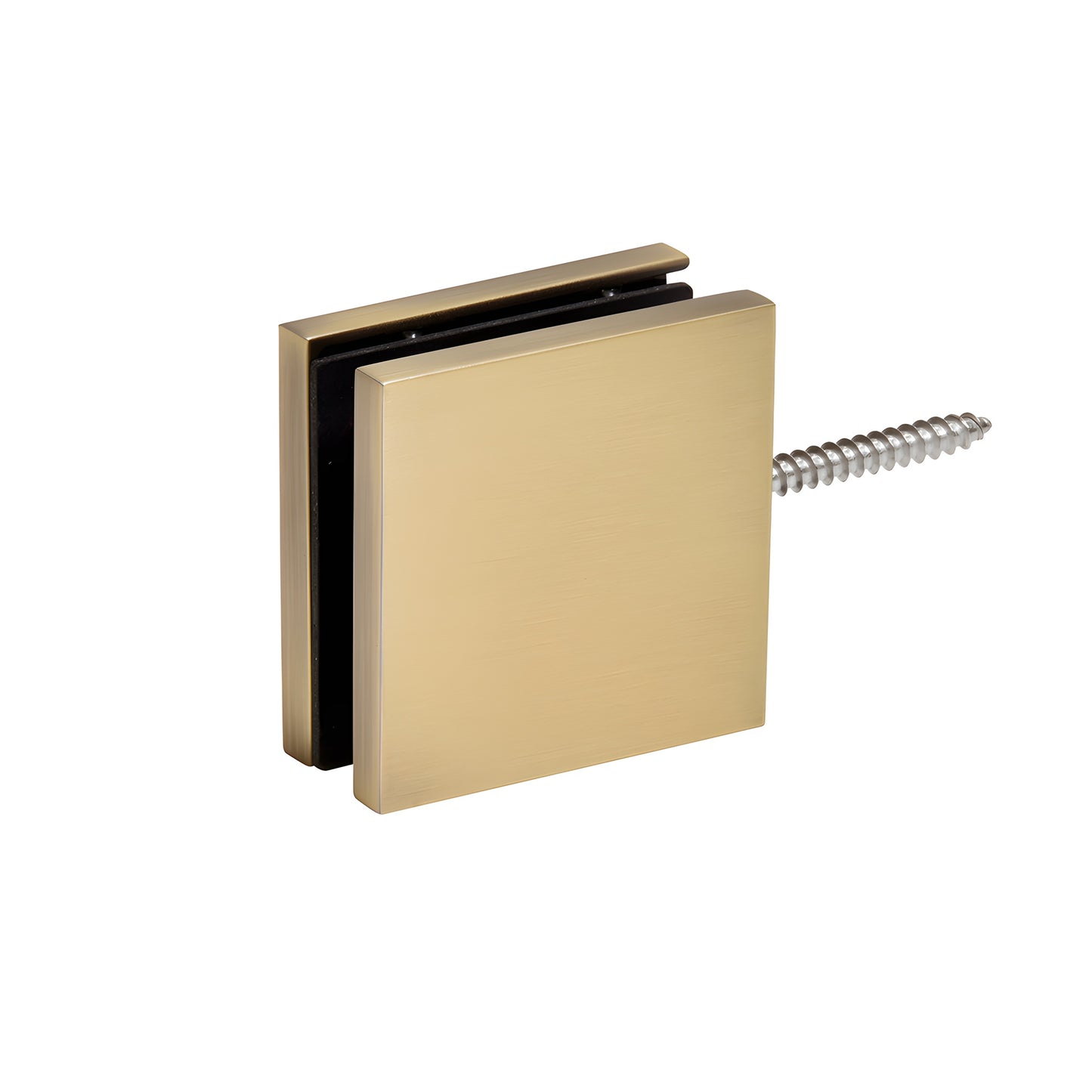 CRL Zero Clamp CCS4BBRZ - brushed bronze solid brass concealed shower glass clamp for 3/8-1/2" (10-12mm) panels.