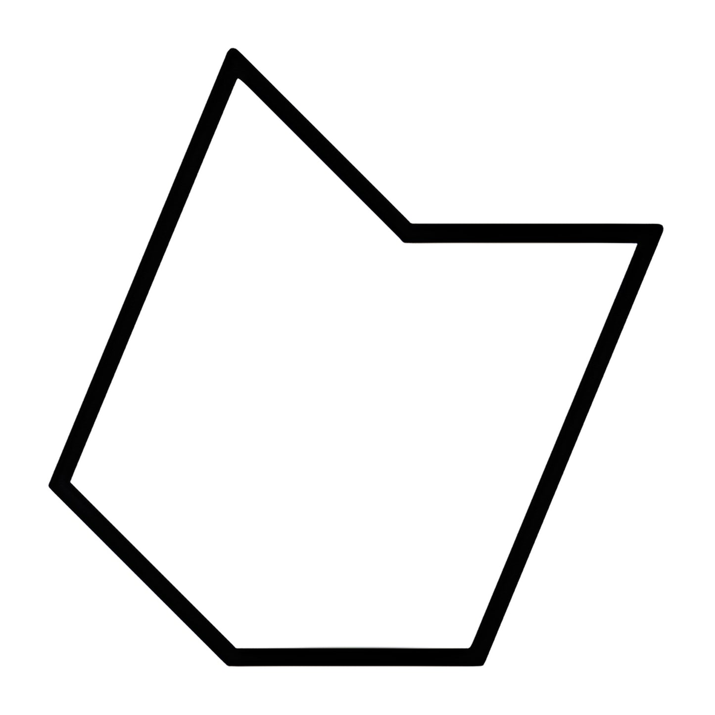 Black bronze anodized 6063 T5 extruded aluminum pentagonal profile (SKU 0G53522)