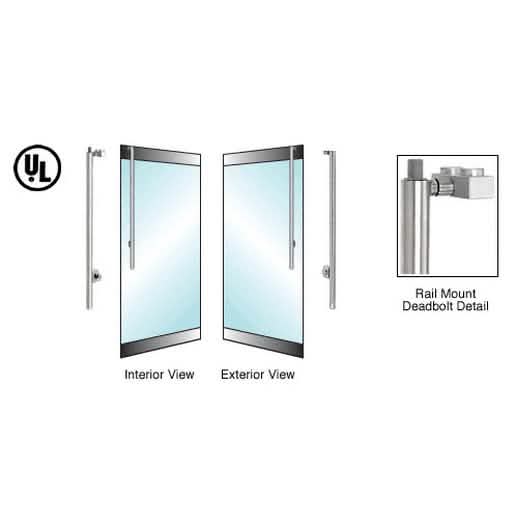 CRL-Blumcraft Brushed Stainless Left Hand Rail Mount Cylinder/Thumbturn Handle