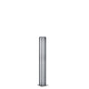 Satin anodized aluminum 12 in corner partition post with U-channel glazing for 1/4 in (6 mm) glass.