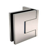 BEL344CH Bellagio polished chrome offset square hinge for frameless glass shower doors, fits 8-10mm glass