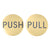 CRL 2" Satin Brass Round Push/Pull Door Set - Etched Brass