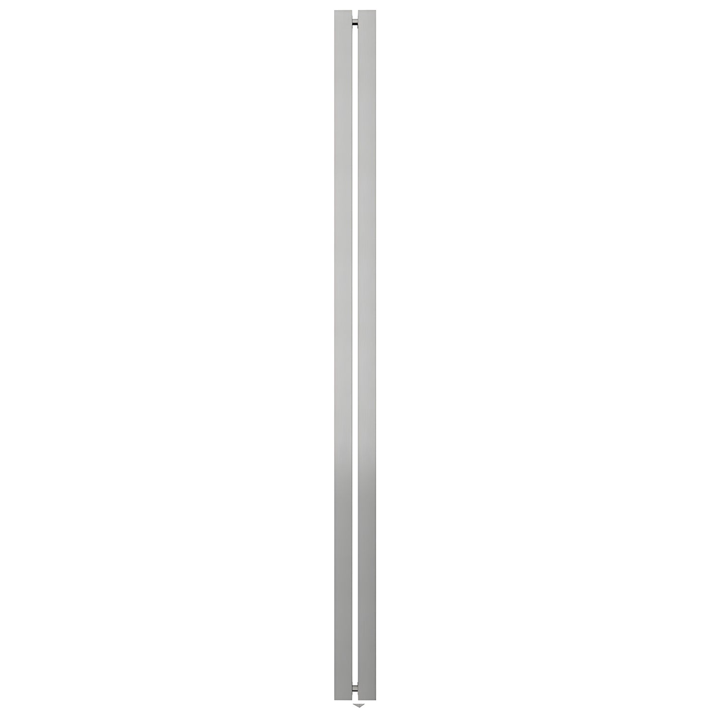 HPH600BS O-style brushed stainless steel square tubular shower handle, back-to-back pair for 3/8" (9.5mm) glass.