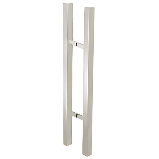 CRL SKU 24SQSLPBS brushed stainless square ladder-style 24in pull handle for 3/8-3/4in tempered glass doors