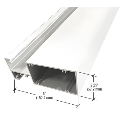 CRL-U.S. Aluminum White KYNAR® Paint Captured Vertical Mullion for 6" System - 24'-2"