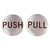 CRL 2" Brushed Stainless Round Push/Pull Door Hardware - Etched