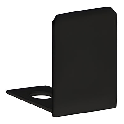 CRL Matte Black 1/2" U-Channel End Cap for Glass